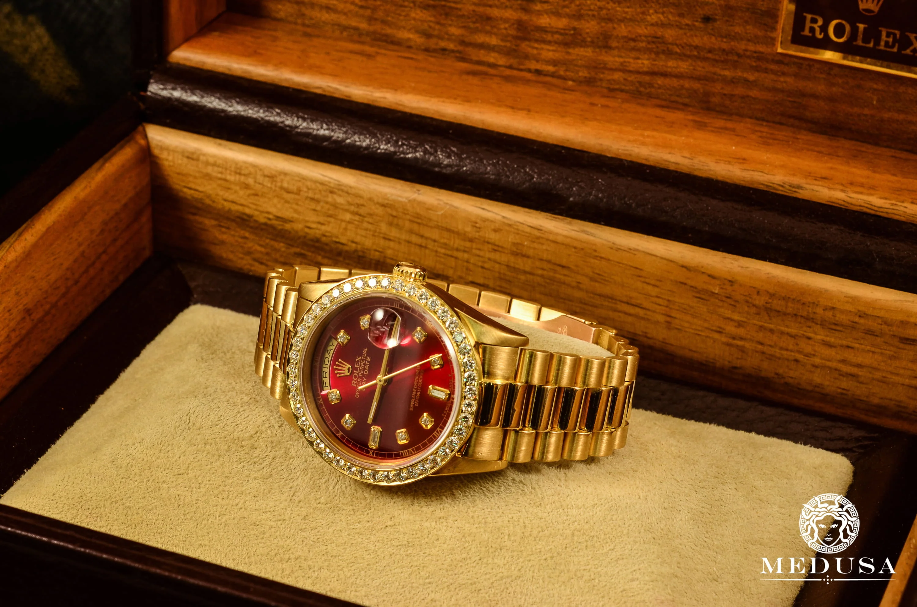 Rolex President Day-Date 36mm - Red Baguette  - Image 3